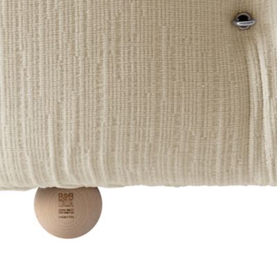 Shown in Enia Ivory White Fabric Color, detail view