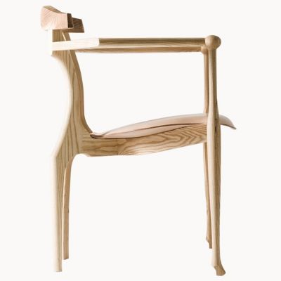 Gaulino Easy Accent Armchair with Leather Seat