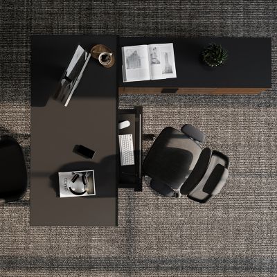 Shown in Natural Walnut/Black finish/base, in use