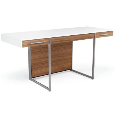 Shown in Satin White/Natural Walnut finish