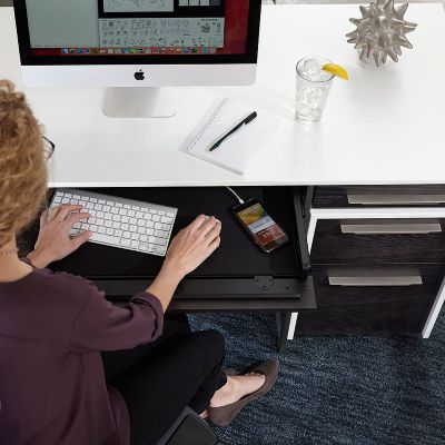 Shown in Satin White/Charcoal finish