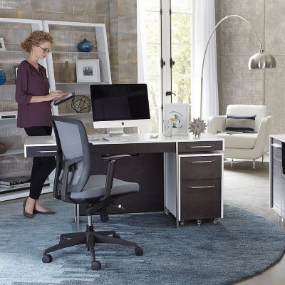 Shown in Satin White/Charcoal finish