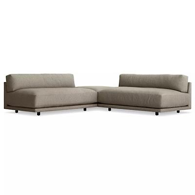 Sunday Small Backless L Sectional Sofa