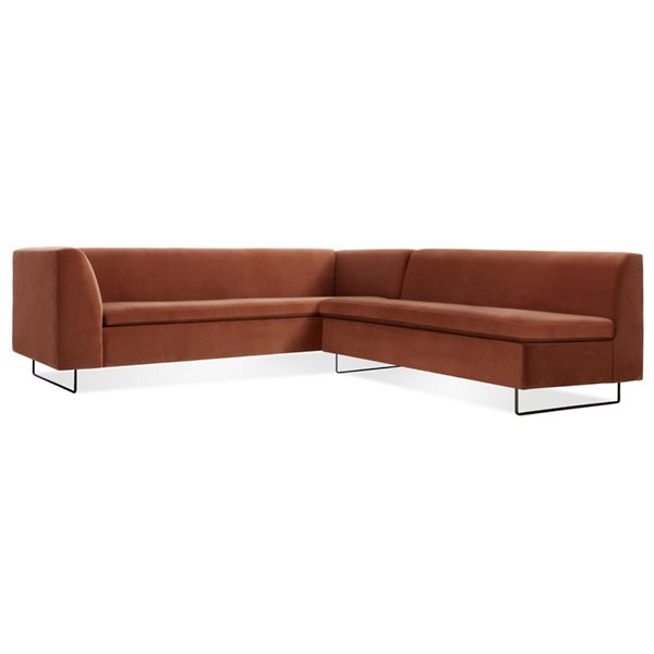 Bonnie and Clyde Velvet Sectional Sofa
