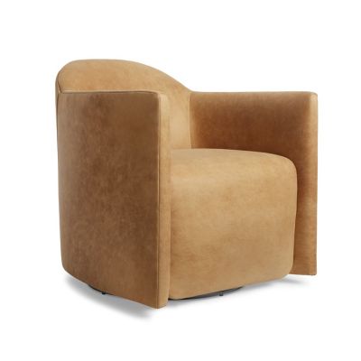 About Face Swivel Leather Lounge Chair