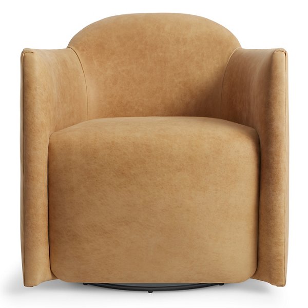 About Face Swivel Leather Lounge Chair