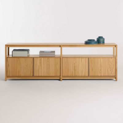 Shown in White Oak color, Large size, in use