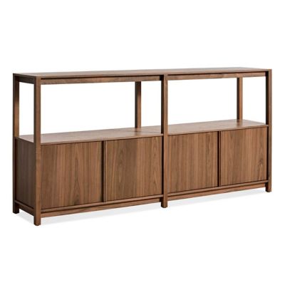 Open Plan Long and Low Bookcase with Storage