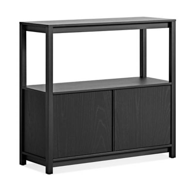 Open Plan Small Low Bookcase with Storage