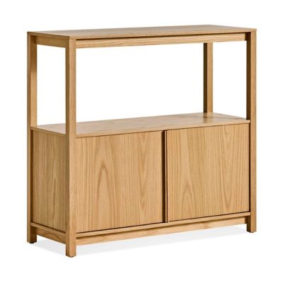 Open Plan Small Low Bookcase with Storage