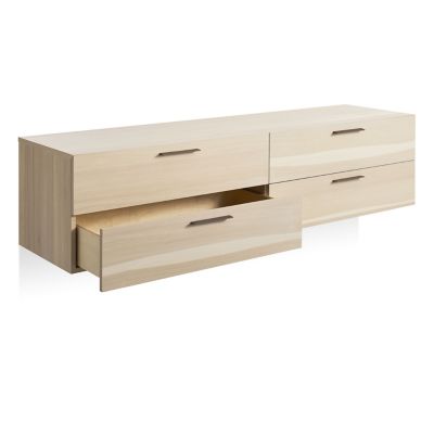 Shale 4 Drawer Wall-Mounted Cabinet (Hickory) - OPEN BOX