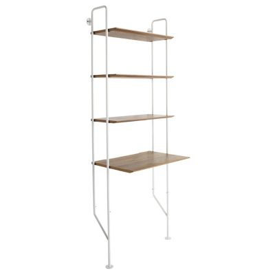 Hitch Bookcase and Desk (Walnut|White) - OPEN BOX