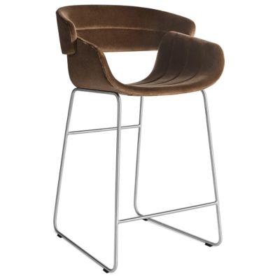 Racer Stool (Coffee Velvet|Counter) - OPEN BOX