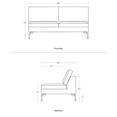 New Standard Armless Sofa by Blu Dot at