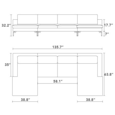 New Standard U-Shaped Sectional Sofa by Blu Dot at Lumens.com