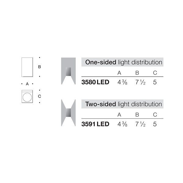 LED Directional Wall Light - 33580/33591