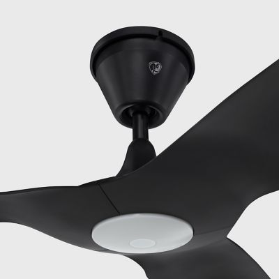 Shown in Matte Black Fan Body and Blade finish, 52 size, Detail shot