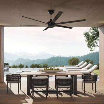 Shown in Black with Black Blades Fan Body and Blade finish, 60" Blade Span, in use