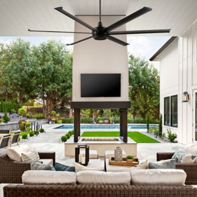 Shown in Black with Black Blades Fan Body and Blade finish, 60" Blade Span, in use