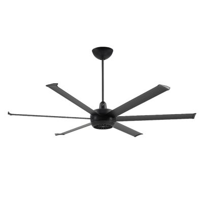 Turbo 6 Outdoor Ceiling Fan(Black with Black|72 In)-OPEN BOX