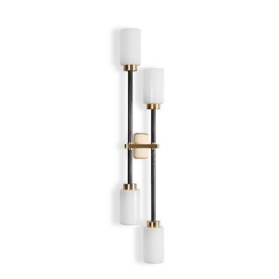 Farol Double Vertical Wall Sconce (Opal|Left) - OPEN BOX