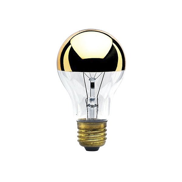 60W 120V A19 E26 Half Gold Bulb