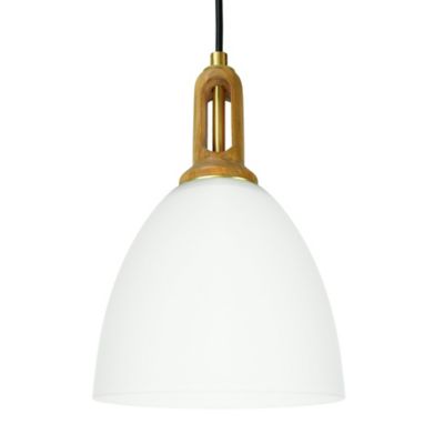 Wood Handle Glass Pendant