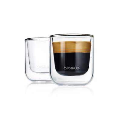 NERO Set of 2 Insulated Coffee Glasses by Blomus at