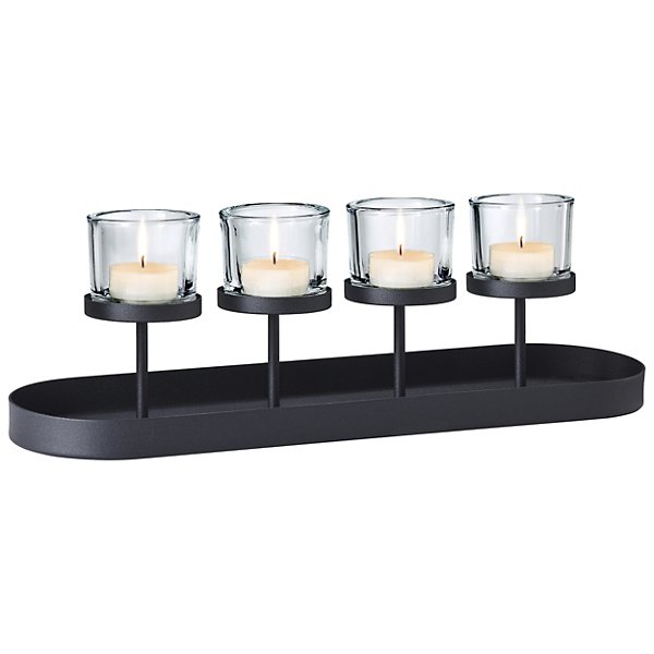 NERO Tealight Holder With Oval Tray Base