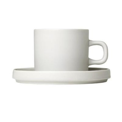 PILAR Coffee Cups with Saucer, Set of 2