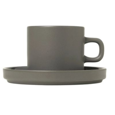 PILAR Coffee Cups with Saucer, Set of 2