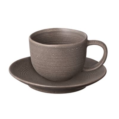 KUMI Coffee Cups with Saucers, Set of 2