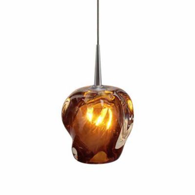 Aurora LED Mini Pendant (Amber|Chrome|4 In Canopy)-OPEN BOX