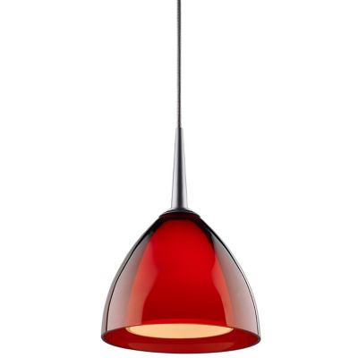 Rainbow LED Mini Pendant (Red|Matte Chrome) - OPEN BOX