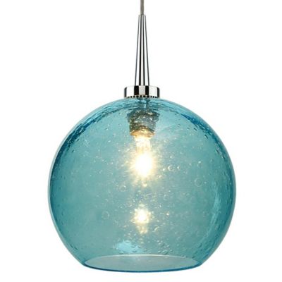 Bobo II Mini Pendant (Aqua|Chrome|4" Canopy) - OPEN BOX