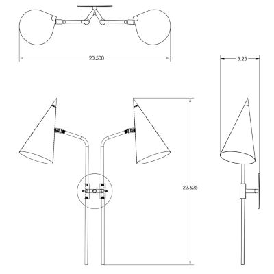 Apex Wall Sconce by Blueprint Lighting at