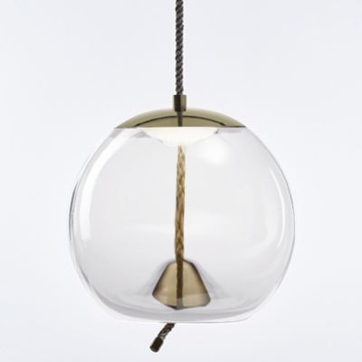 Knot Sfera LED Pendant (Transparent/Brass/99.1cm) - OPEN BOX
