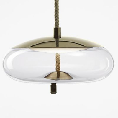 Knot Disco Pendant (Transparent|Brass|72.8 In|Med)-OPEN BOX