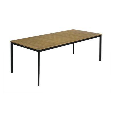 Around Rectangular Outdoor Dining Table with Teak Top