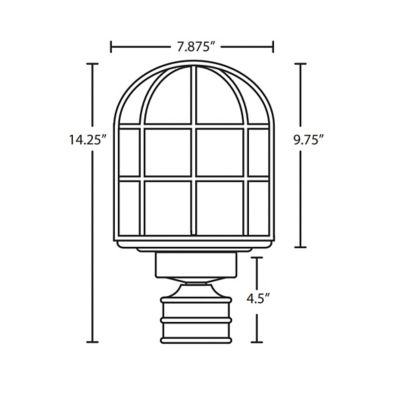 Costaluz 3417 Series Outdoor Post Light by Besa Lighting at