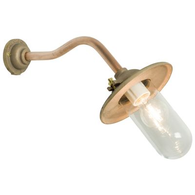 7035 Oval Brass Bulkhead Outdoor Wall Sconce by Original BTC at