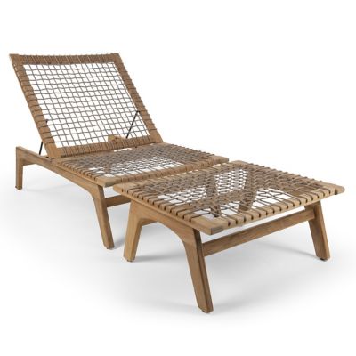 Forte Outdoor Deck Chair & Foot Rest