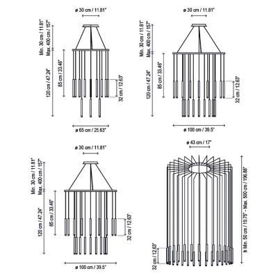 Candle LED MultiLight Pendant by Bover at