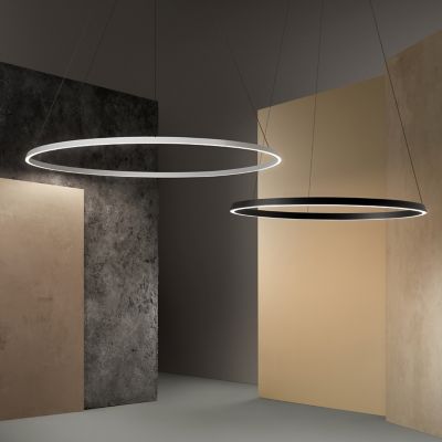 Shown in Black finish, Small size, 2700k Color temperature, Downward Light direction, in use