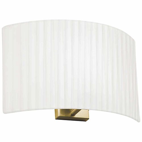 Wall Street Wall Sconce (Pleated/Nickel/Med/Incand)-OPEN BOX