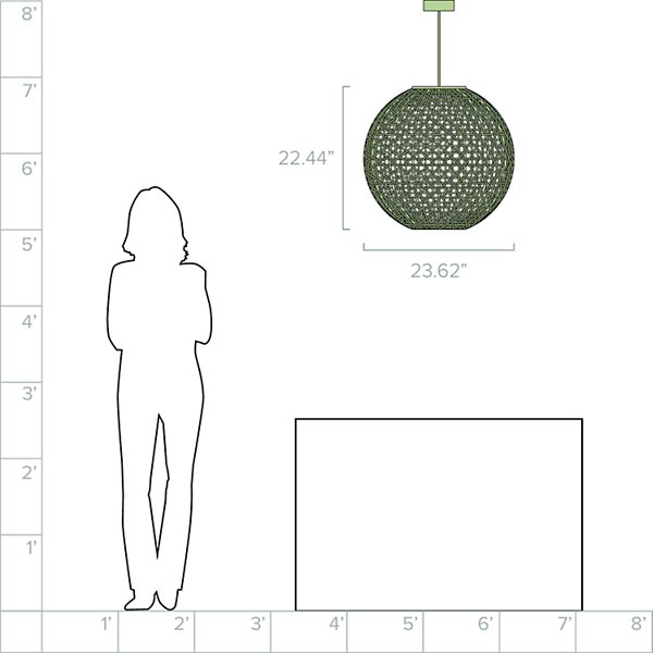 Nans Outdoor LED Sphere Pendant