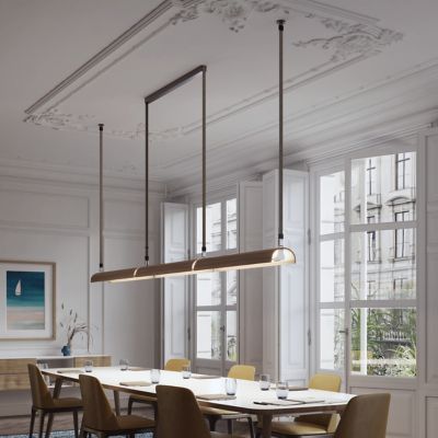 Shown in Beige finish, Direct/Indirect Light function, in use