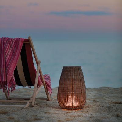 Shown in Chocolate shade color, Small size, lit