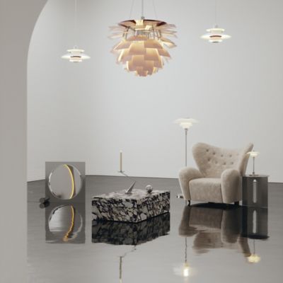Shown in Sheepskin, Moonlight with Natural Oak finish, in use