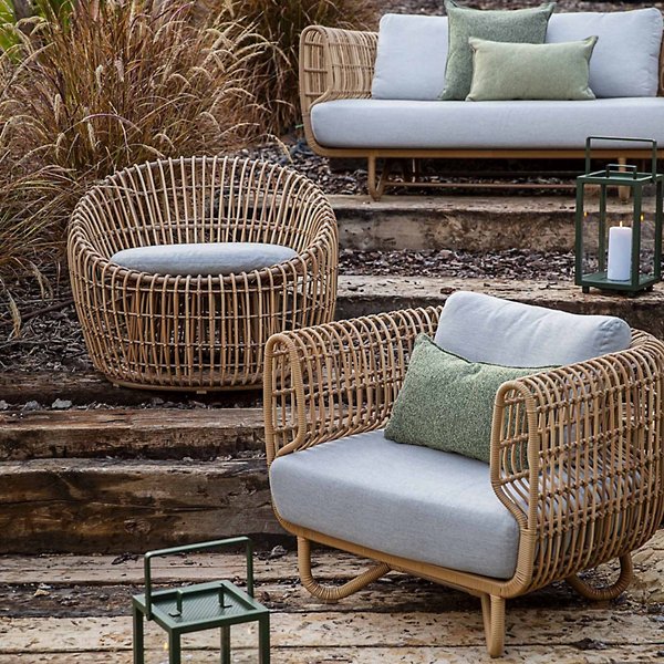 Nest Outdoor Round Lounge Chair by Caneline at